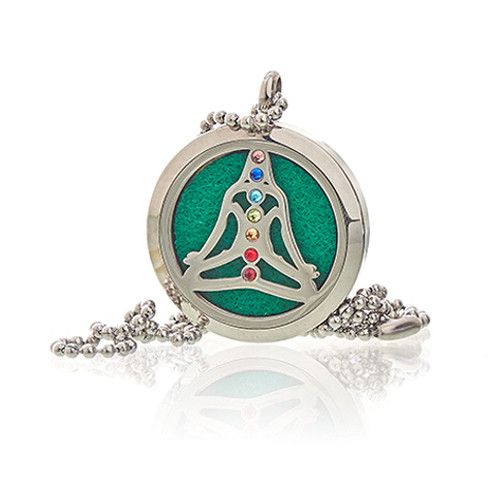 Collier Diffuseur d’Aromathérapie – Yoga Chakra – 30 mm