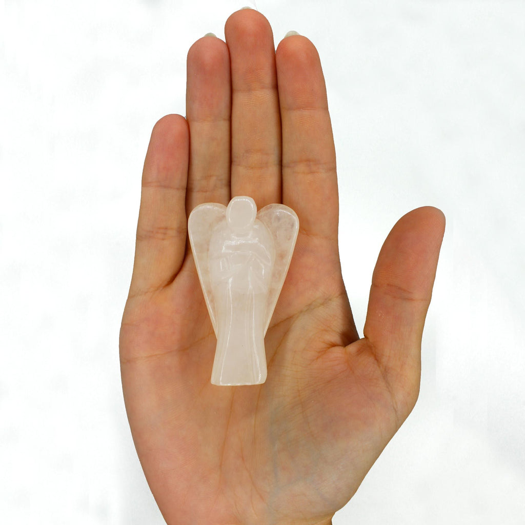 Ange en Gemme Sculpté – Quartz Clair
