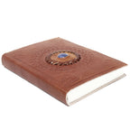 Carnet en Cuir – Lapis-Lazuli Serti – 17×12 cm