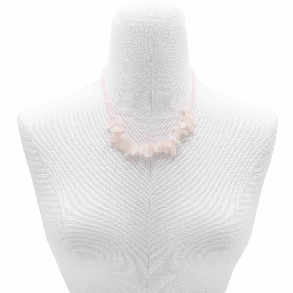 Collier Longstone Gem – Quartz Rose