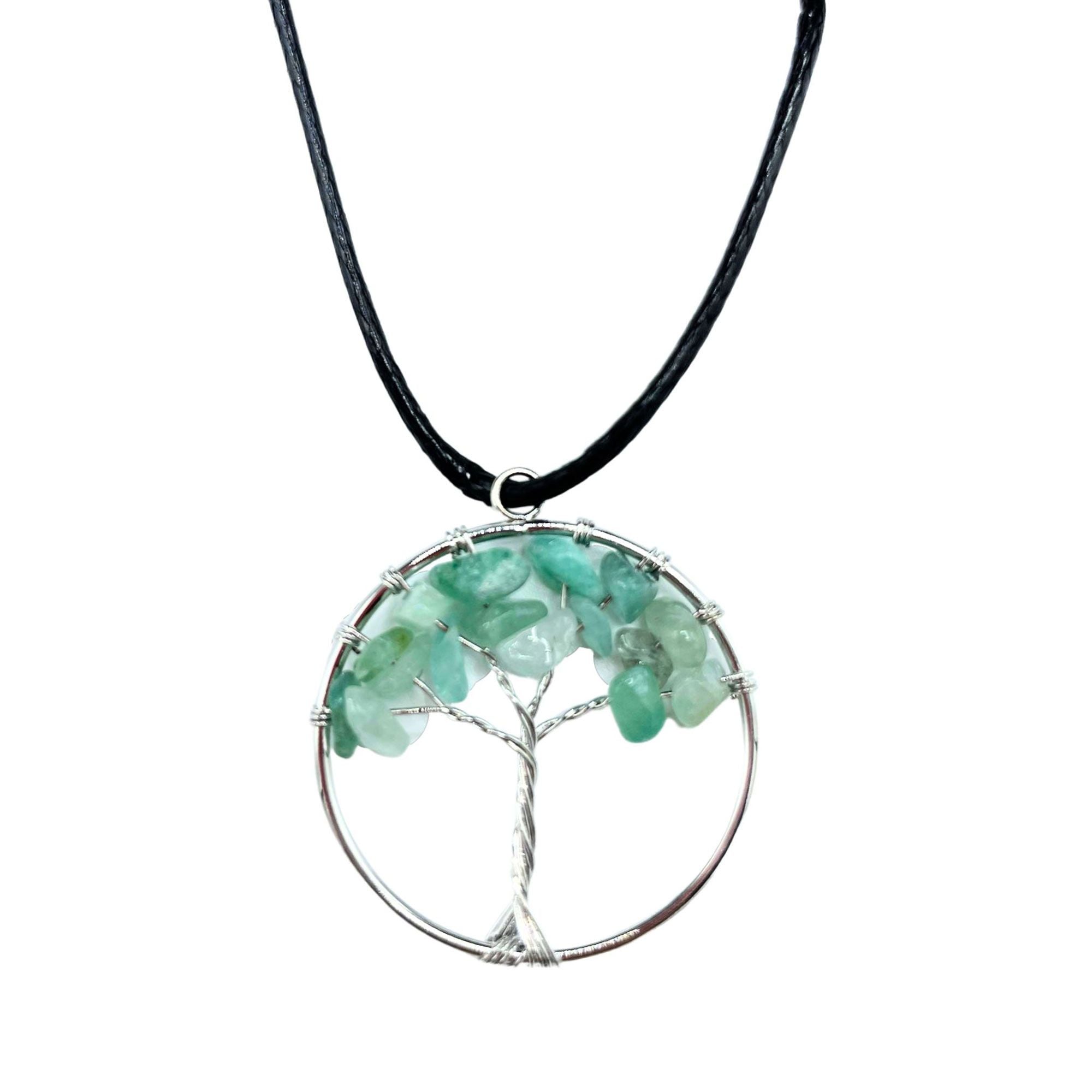 Collier Arbre de Vie – Feuillage de Jade
