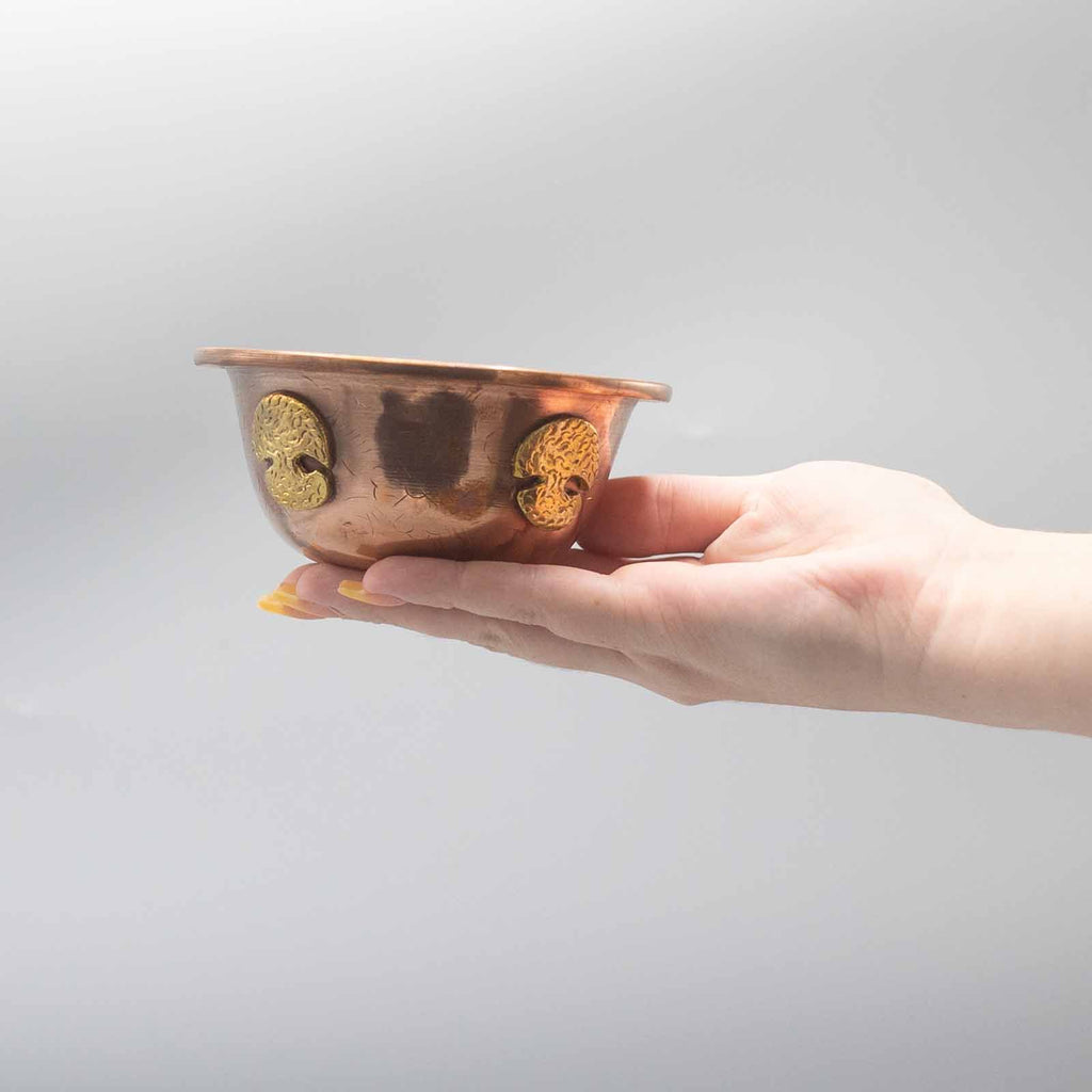 Bol Rituel en Cuivre – Arbre de Vie – 12×5 cm