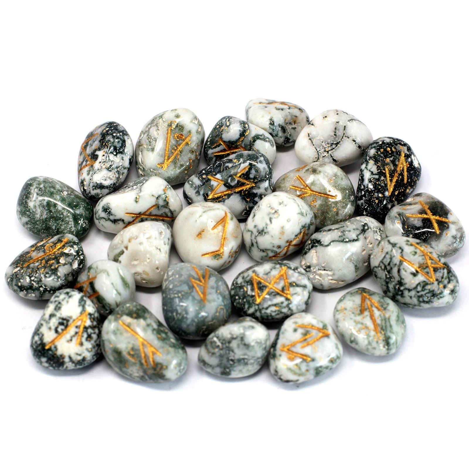 Runes Indiennes en Pochette – Agate Arbre