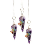 Pendule Sept Chakras en Améthyste