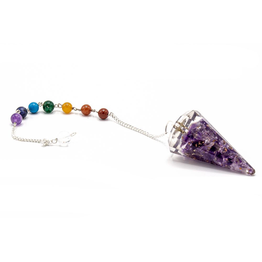 Pendule Orgonite Chakra – Améthyste