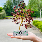 Arbre de Gemmes Indien – Jaspe Rouge – 160 Pierres
