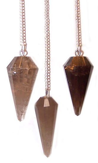 Pendule Divinatoire en Quartz Fumé