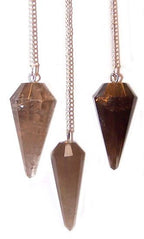 Pendule Divinatoire en Quartz Fumé