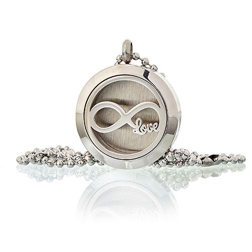 Collier Diffuseur d’Aromathérapie – Infinity Love – 25 mm
