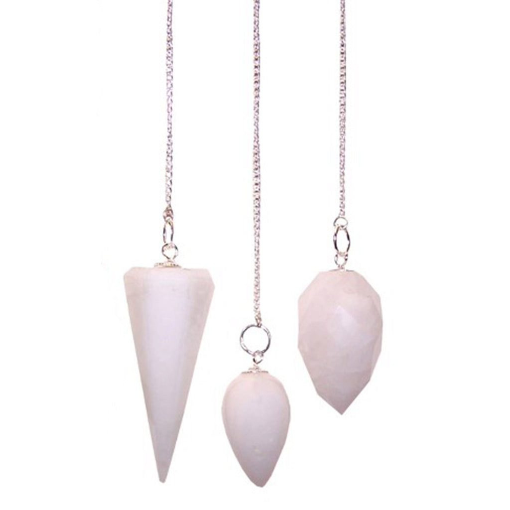 Pendule Divinatoire en Quartz Neige