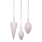 Pendule Divinatoire en Quartz Neige