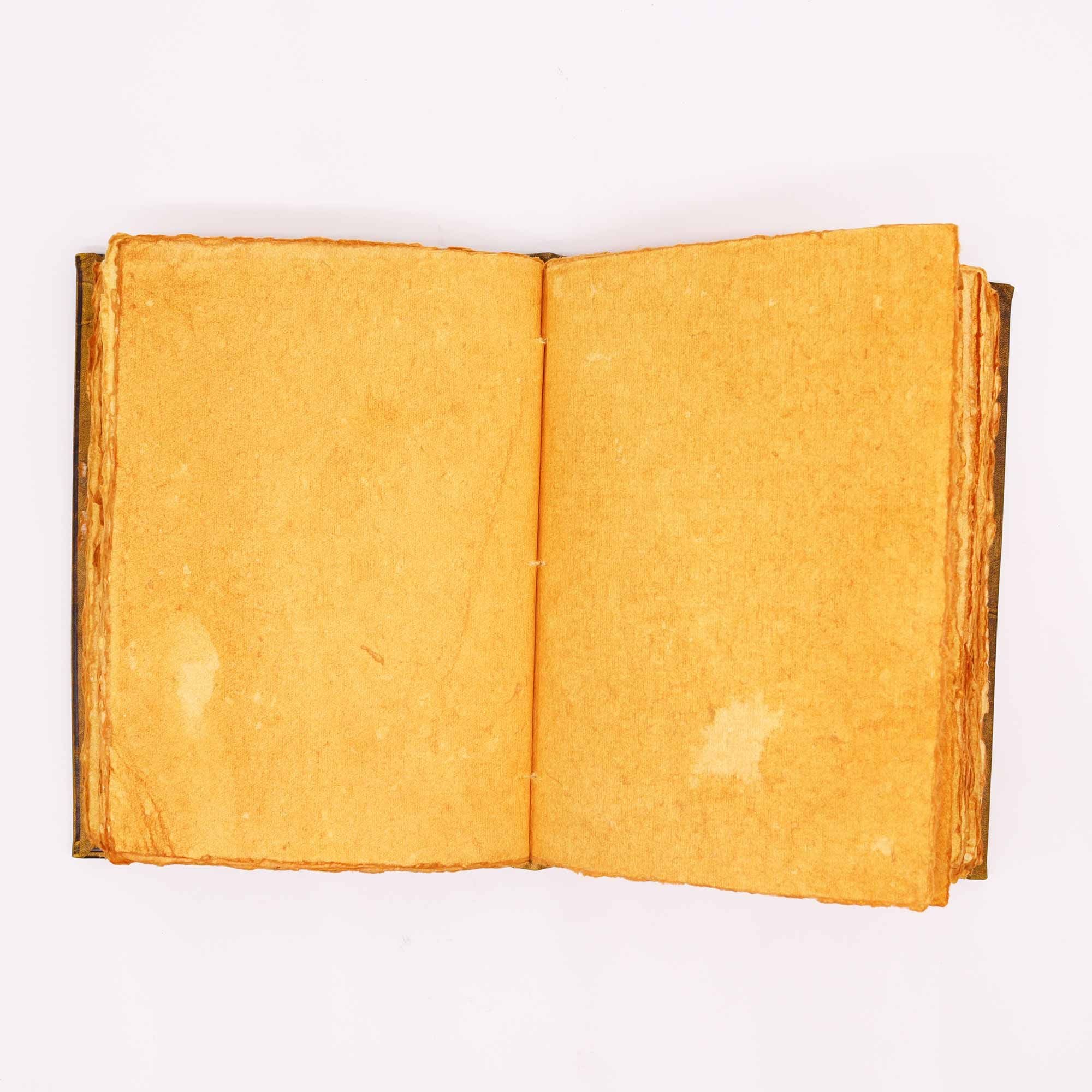 Grand Carnet en Cuir – Chouette Zinc – 200 pages Deckle – 26×18 cm