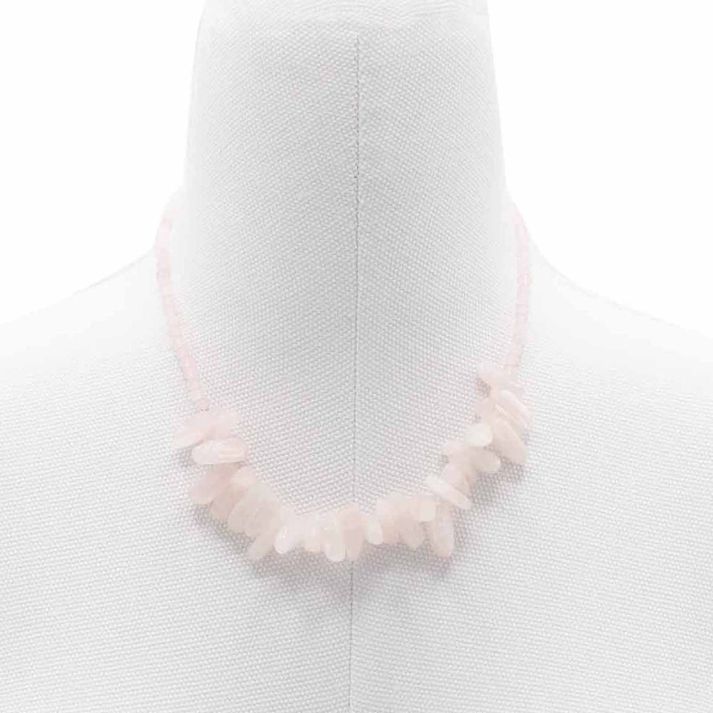 Collier Longstone Gem – Quartz Rose