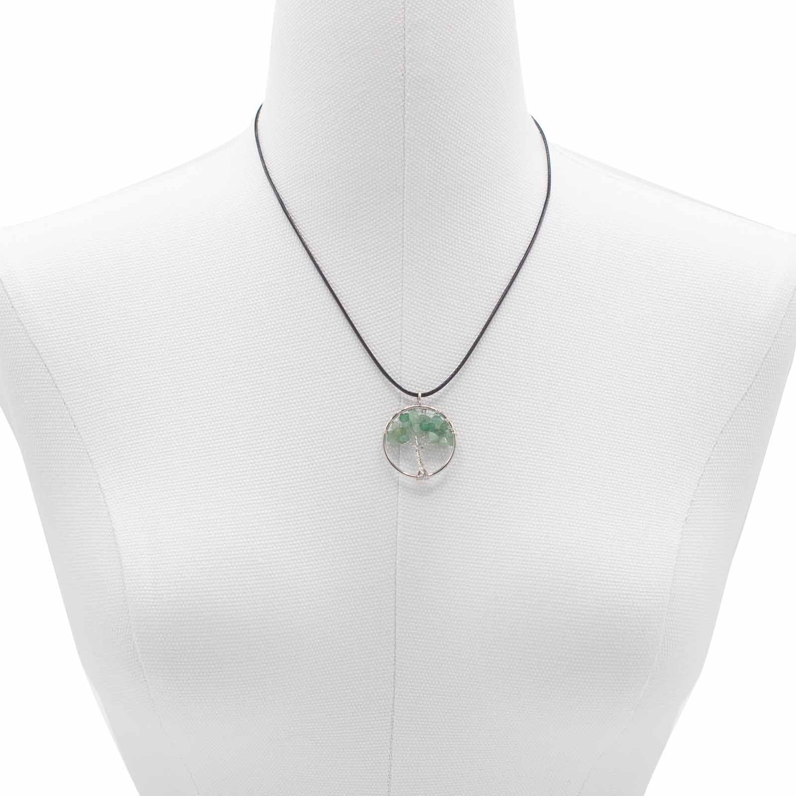 Collier Arbre de Vie – Feuillage de Jade