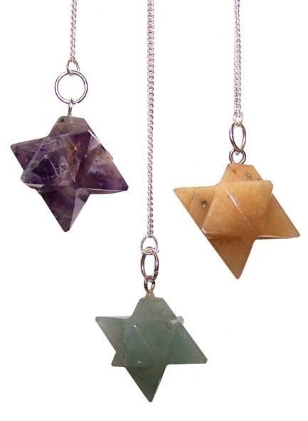 Pendule Merkaba (Étoile à 8 Branches) – Assortis