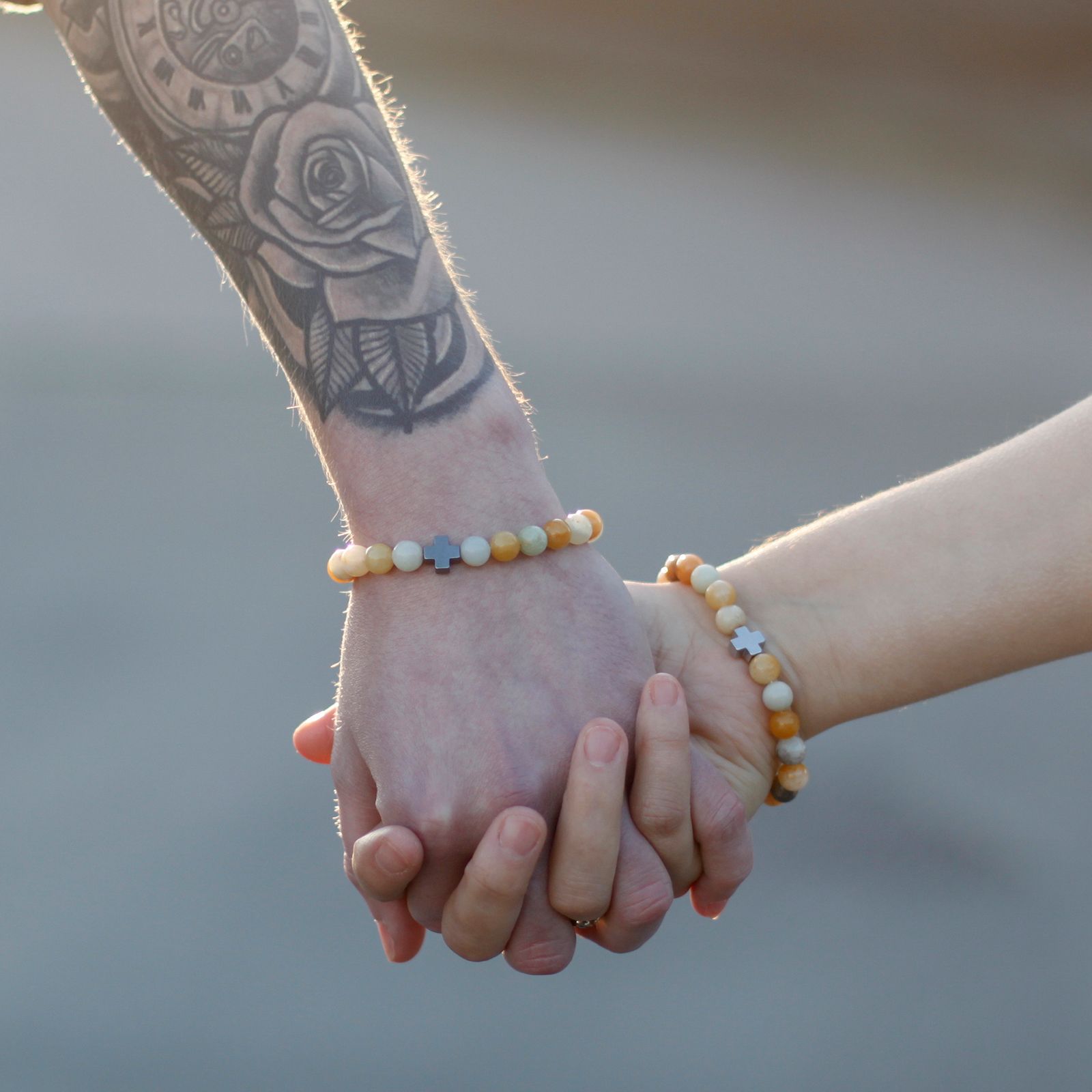 Set de 2 Bracelets de Soutien – Sodalite & Pierre de Paysage