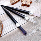 Baguette de Soin Trois Pierres – Quartz Rose, Cristal de Roche, Améthyste