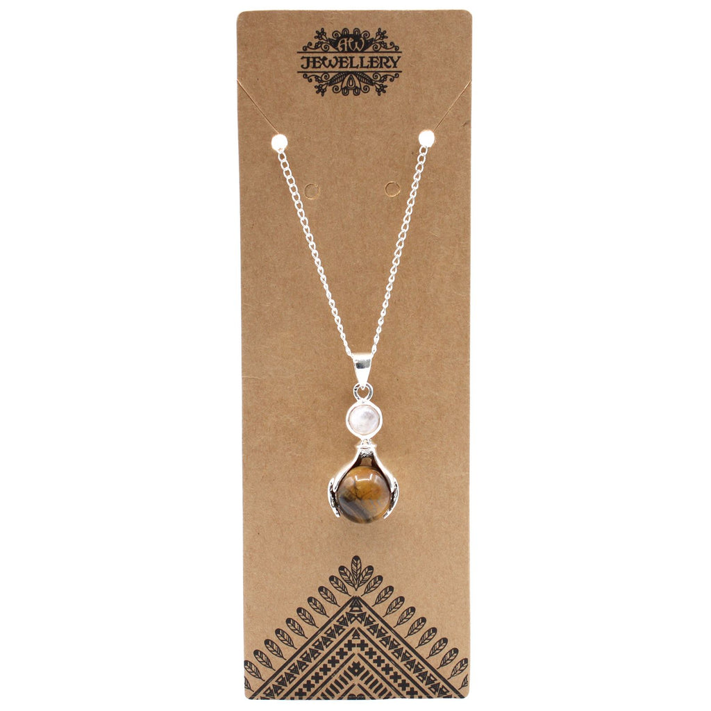 Pendentif Pointe – Œil de Tigre (Petit Format)