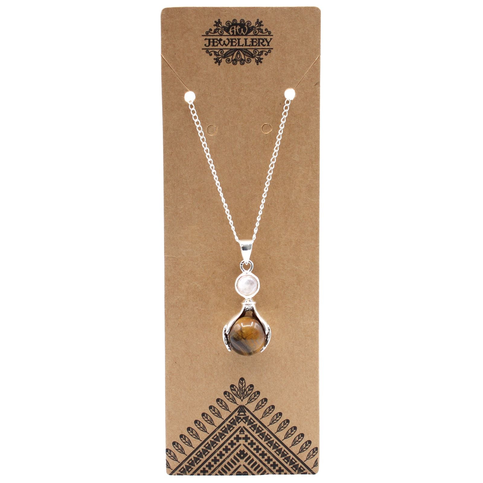 Pendentif Pointe – Œil de Tigre (Petit Format)