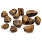 Sachet de 12 Pierres Roulées Moyennes – Œil de Tigre Doré