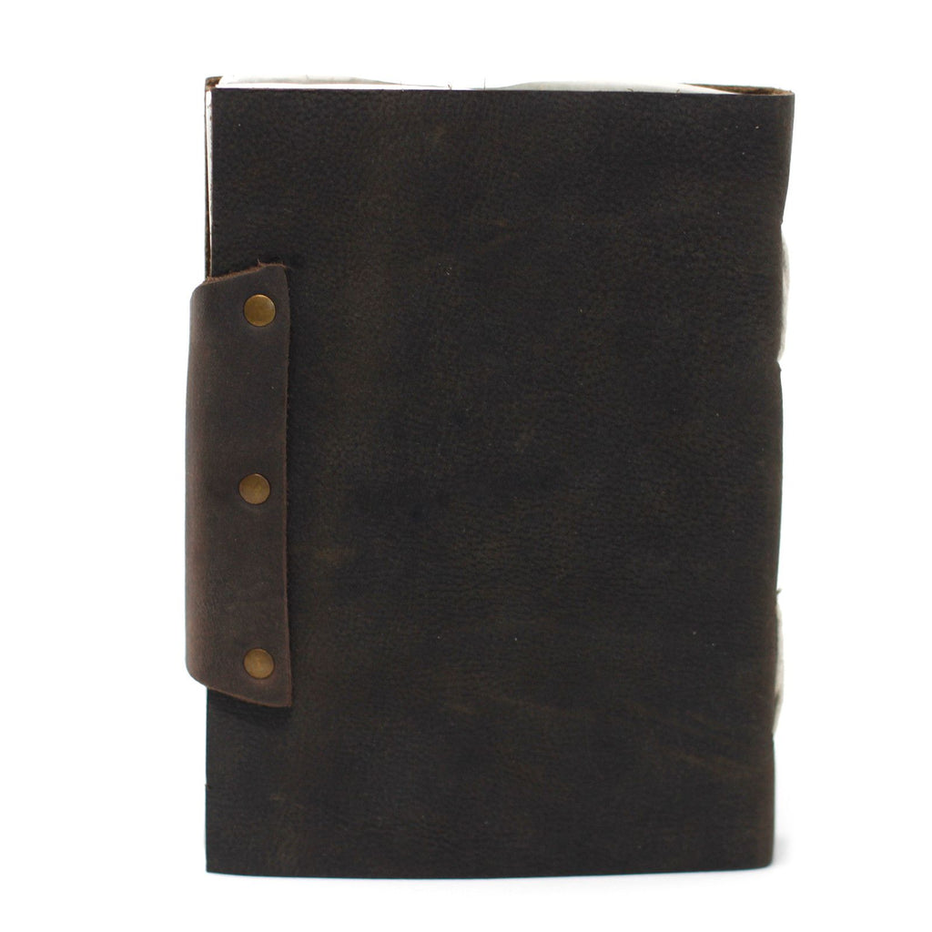 Carnet en Cuir – Confessions Noires avec Cadenas – 18×13 cm
