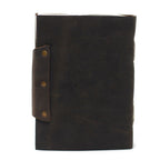 Carnet en Cuir – Confessions Noires avec Cadenas – 18×13 cm