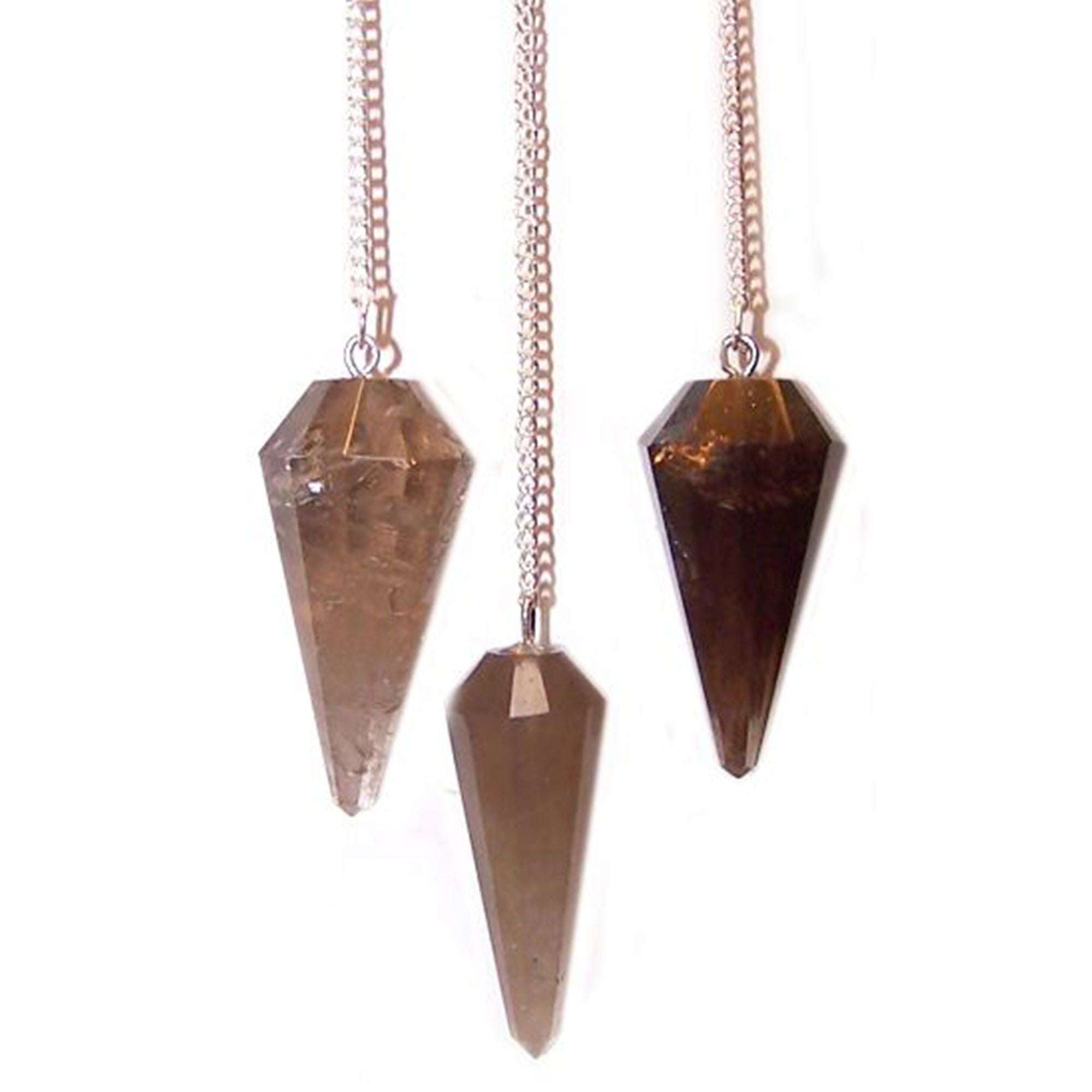 Pendule Divinatoire en Quartz Fumé