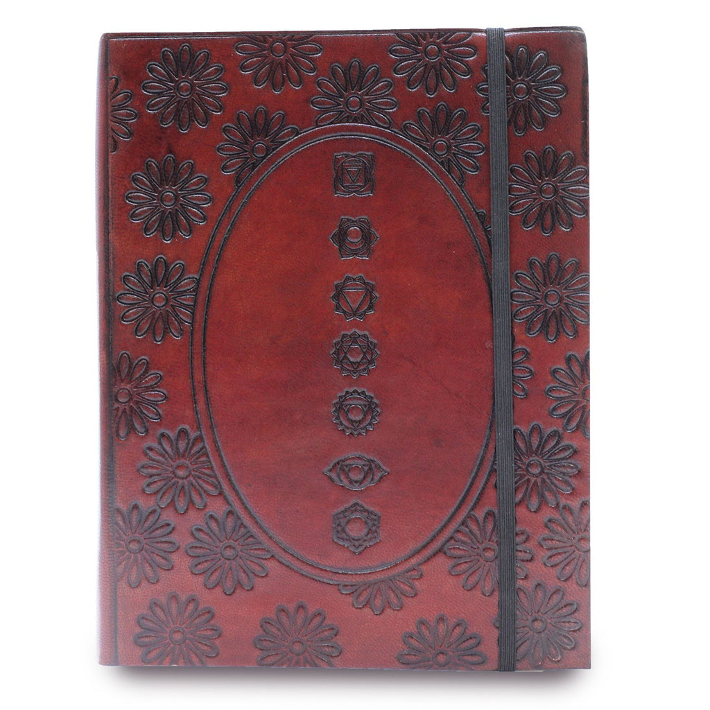 Carnet en Cuir Végétal – Moyen Mandala Chakra