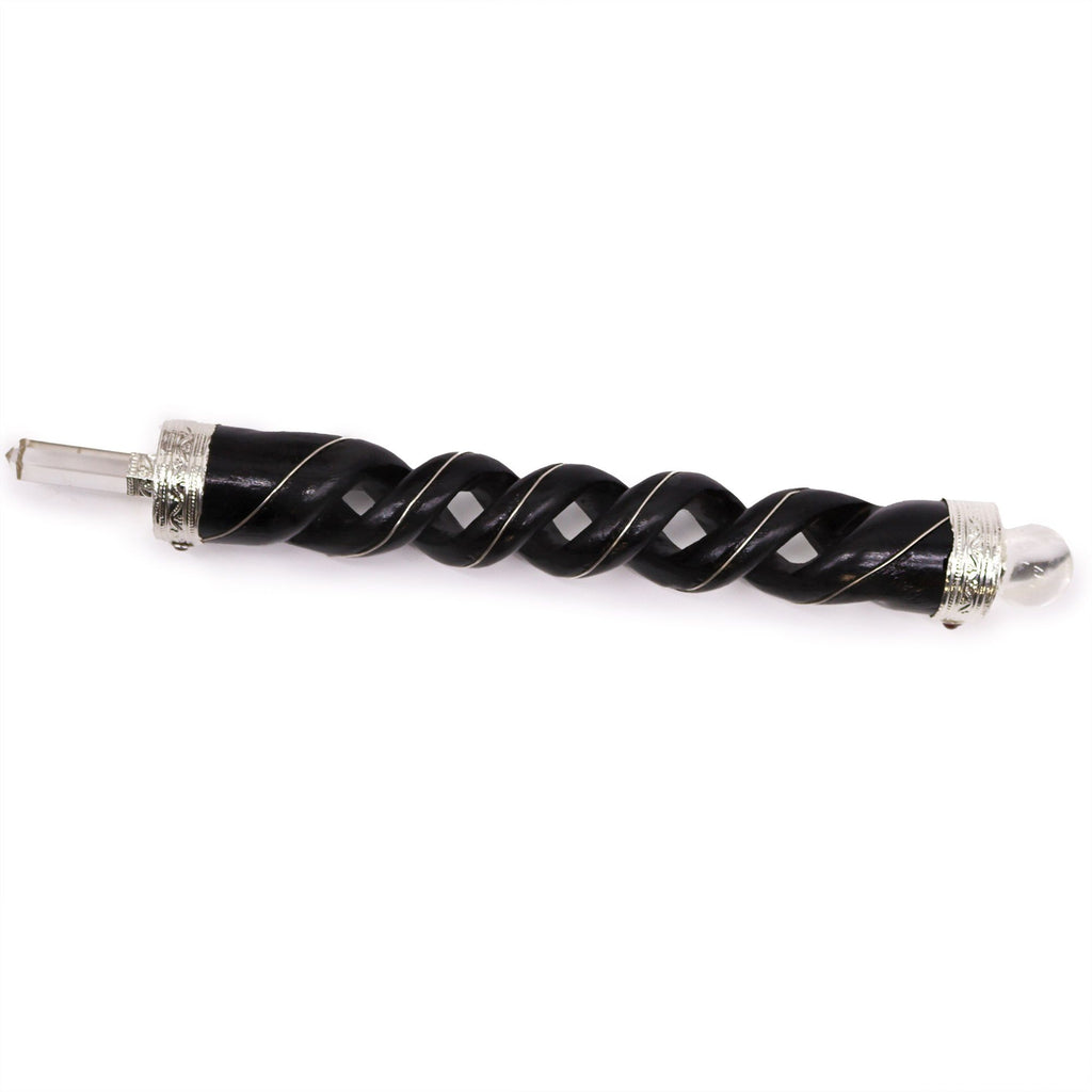 Baguette de Soin Bois Sculpté en Spirale