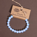 Bracelet Mala – Opalite – Pierres Rondes