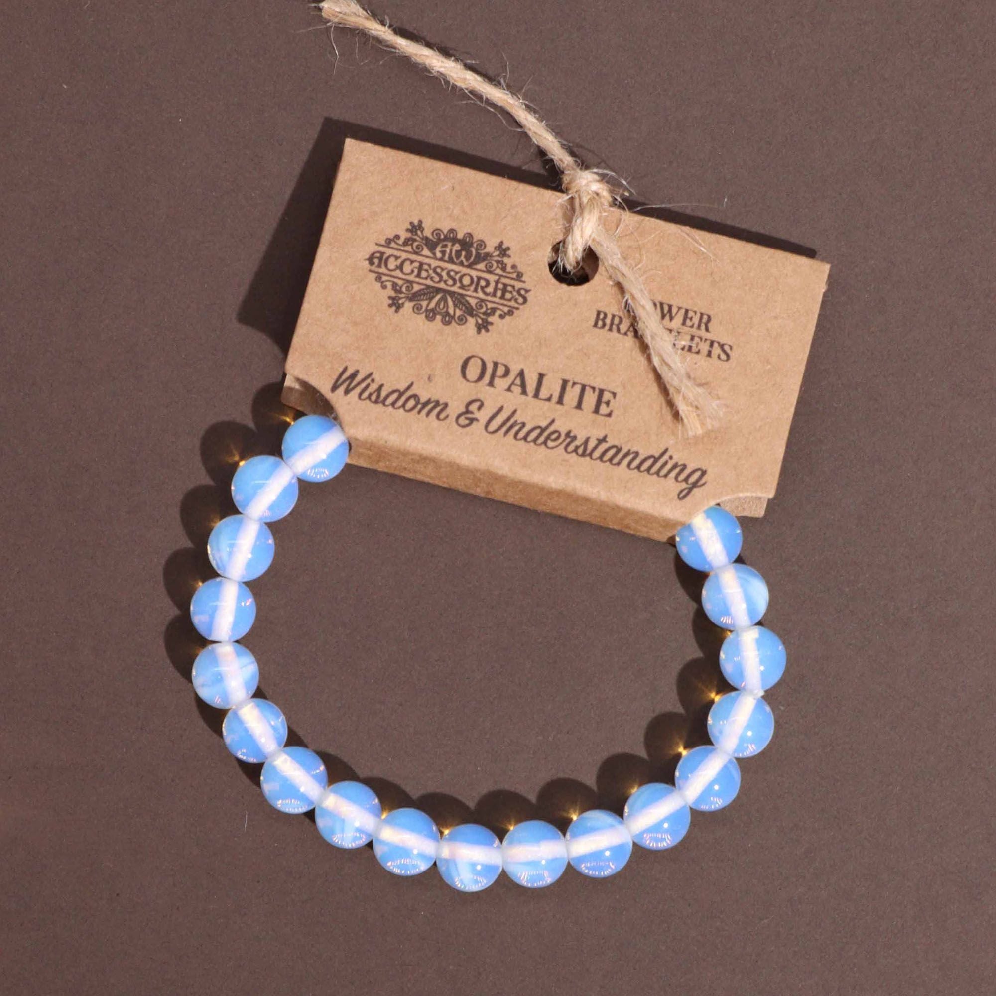 Bracelet Mala – Opalite – Pierres Rondes