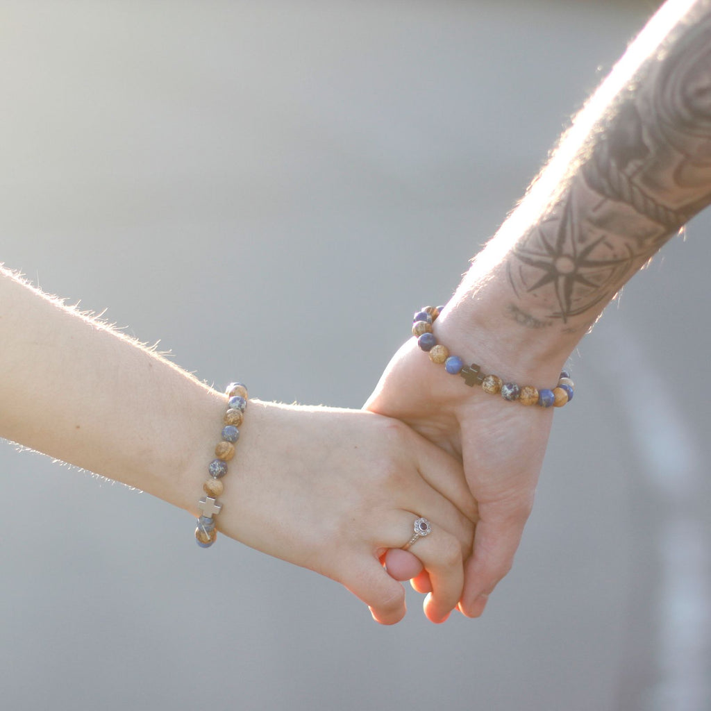 Set de 2 Bracelets de Pouvoir – Œil de Tigre & Pierre Noire
