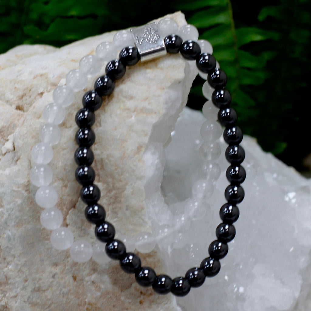 Bracelet Magnétique en Gemmes – Cristal de Roche