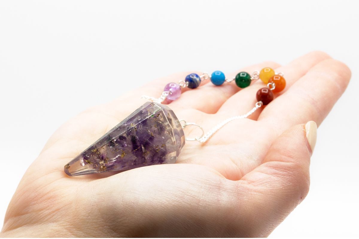 Pendule Orgonite Chakra – Améthyste