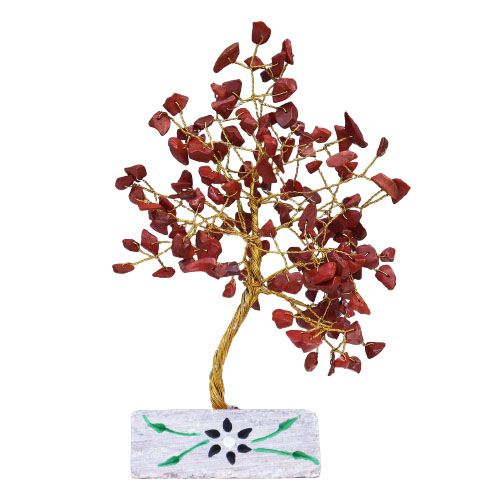 Arbre de Gemmes Indien – Jaspe Rouge – 160 Pierres