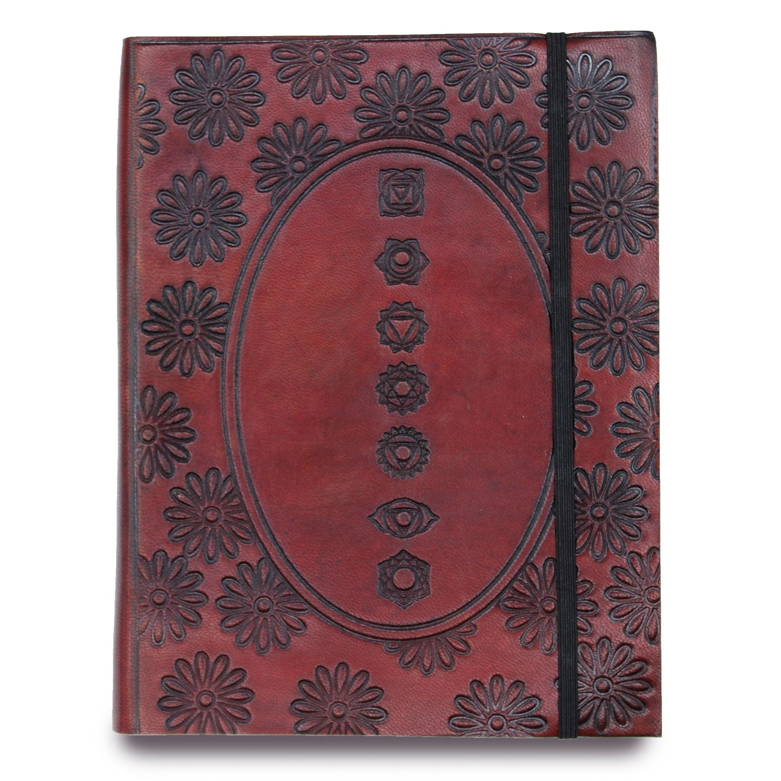 Carnet en Cuir Végétal – Moyen Mandala Chakra