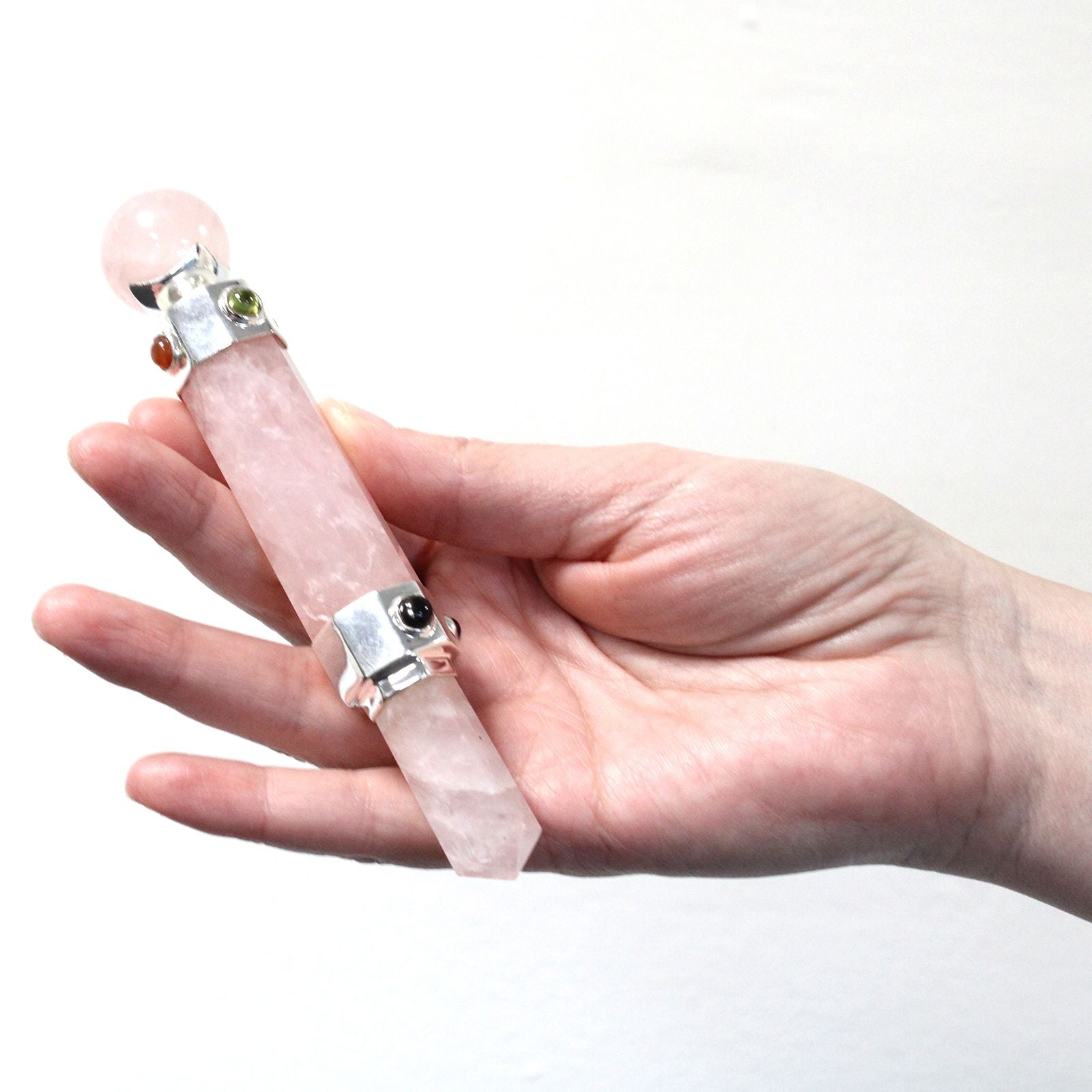 Baguette de Cristal Hexagonale – Quartz Clair – 12 cm