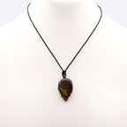 Pendentif Goutte Macramé – Œil de Tigre
