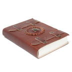 Carnet en Cuir – Œil de Tigre avec Lanières – 15×10 cm