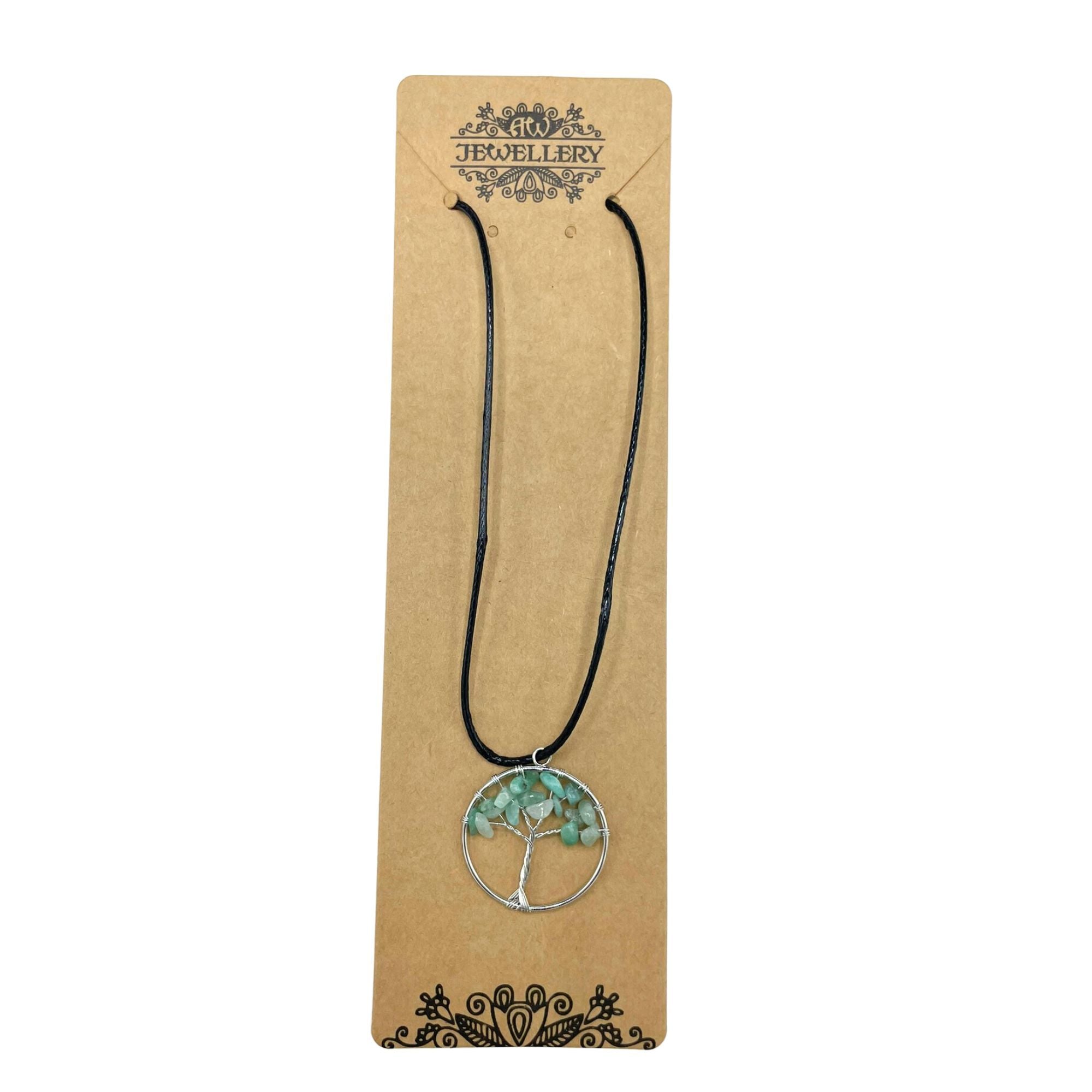 Collier Arbre de Vie – Feuillage de Jade