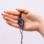 Pendentif Goutte Macramé – Sodalite