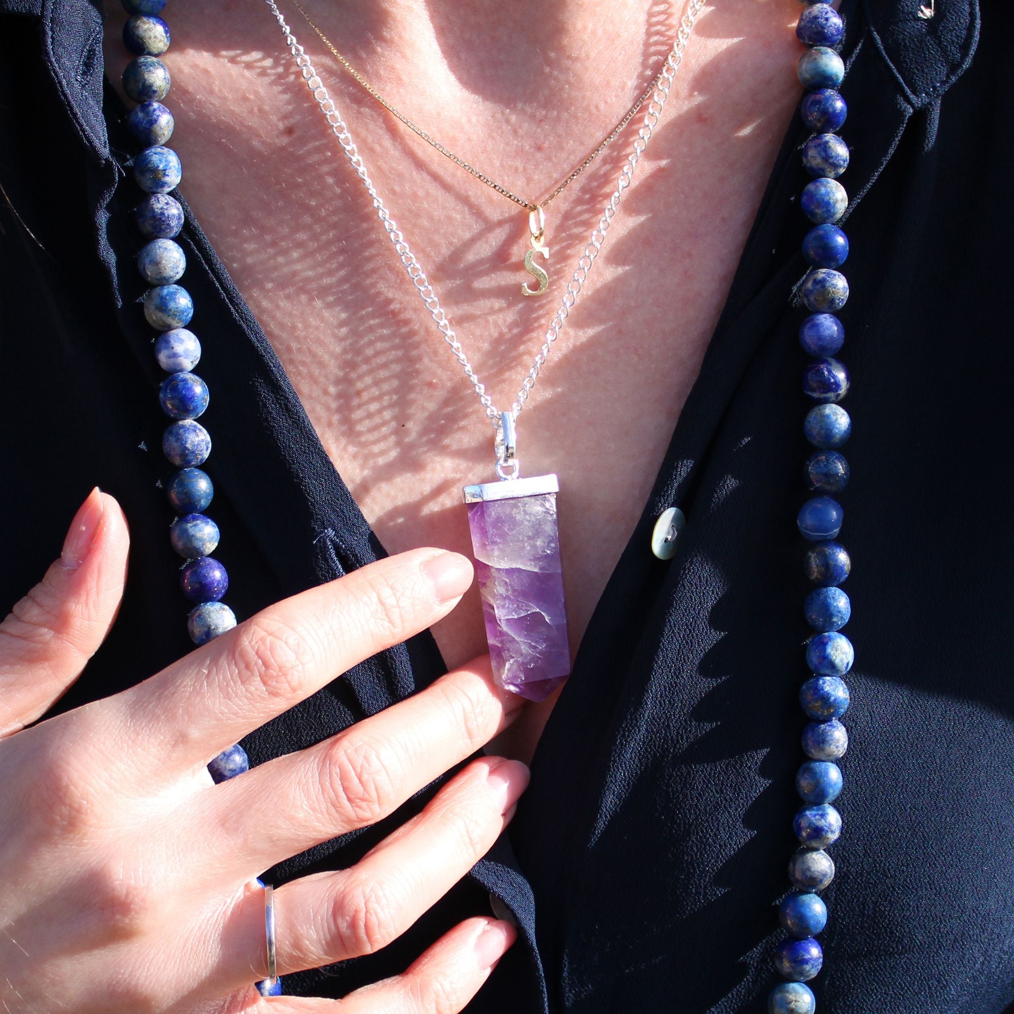 Pendentif Cabochon – Agate Noire