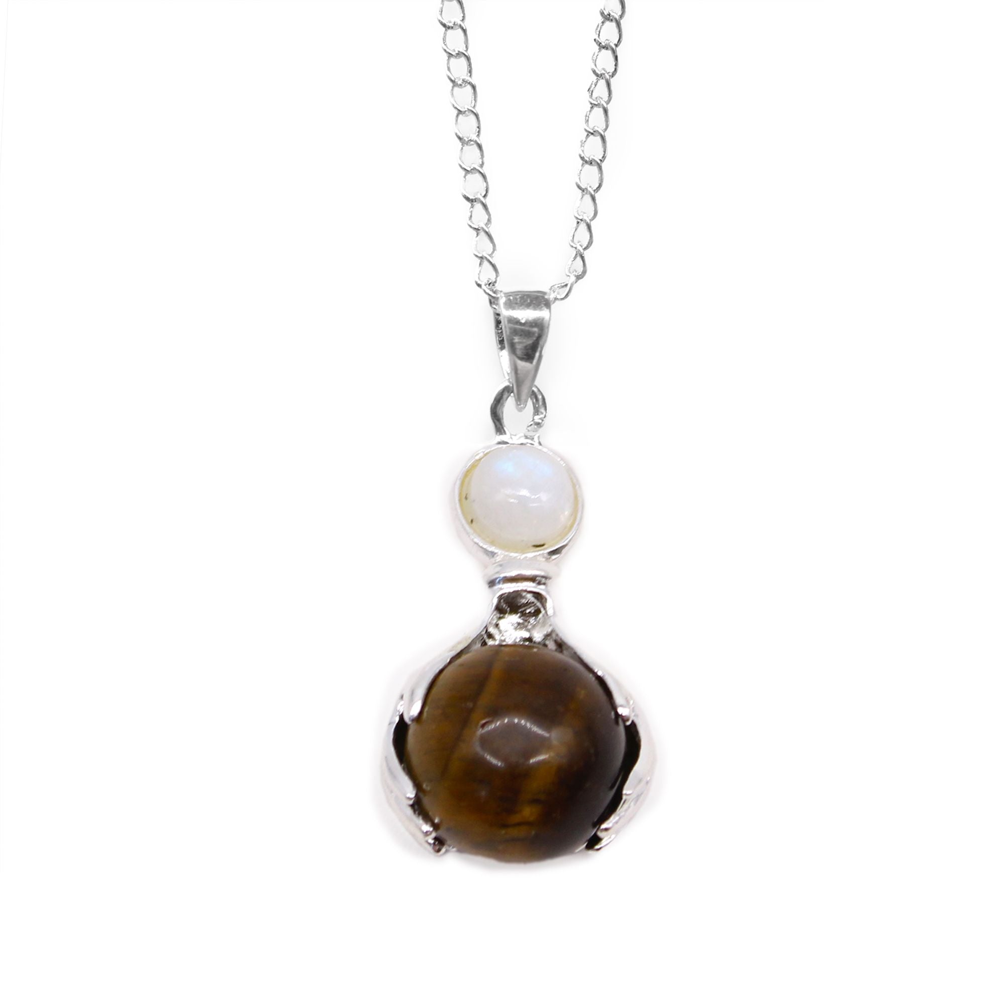 Pendentif Pointe – Œil de Tigre (Petit Format)