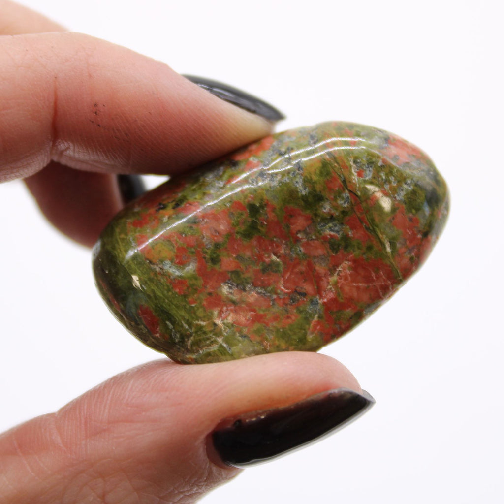 Sachet de 12 Pierres Roulées Moyennes – Unakite