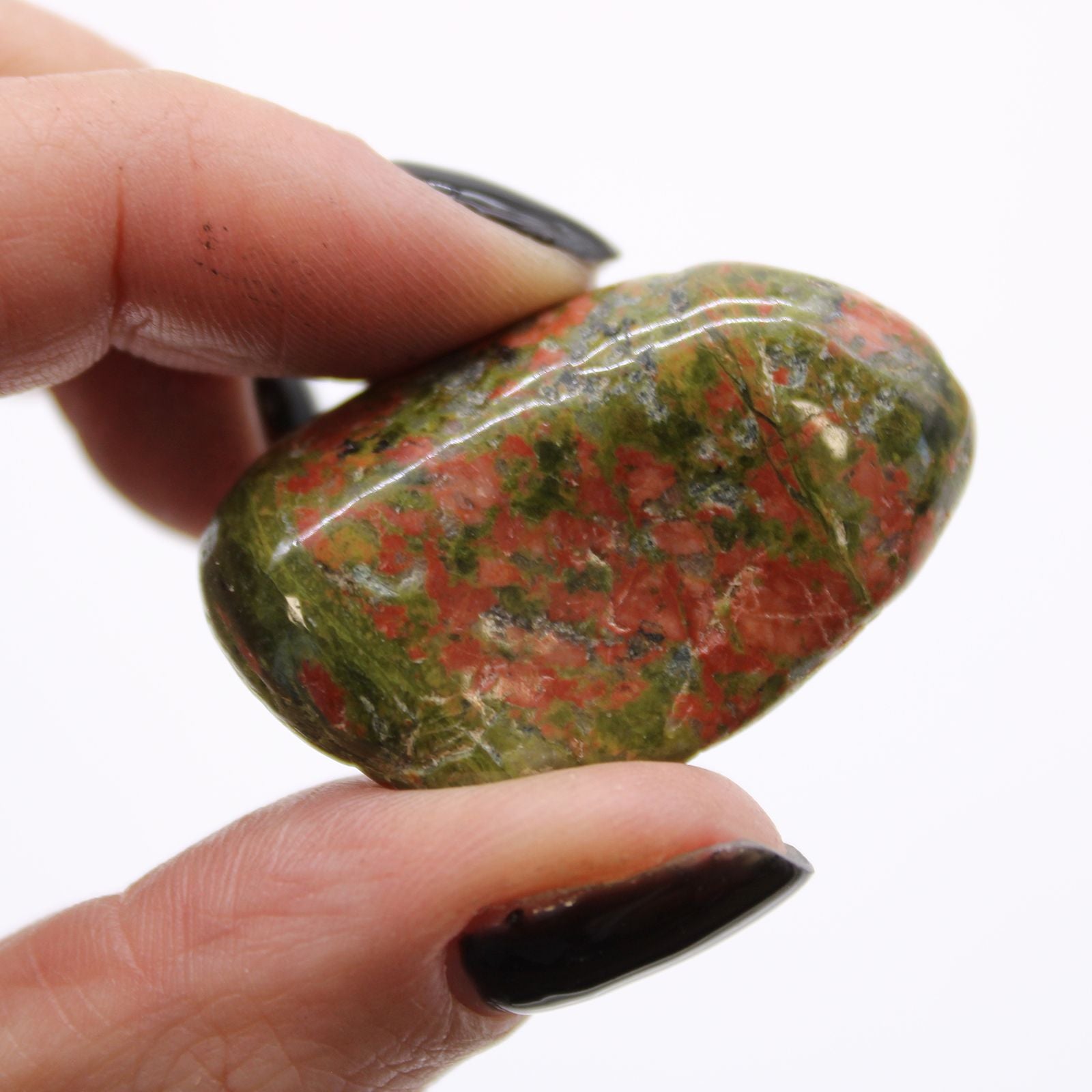 Sachet de 12 Pierres Roulées Moyennes – Unakite