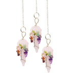Pendule Sept Chakras en Quartz Rose