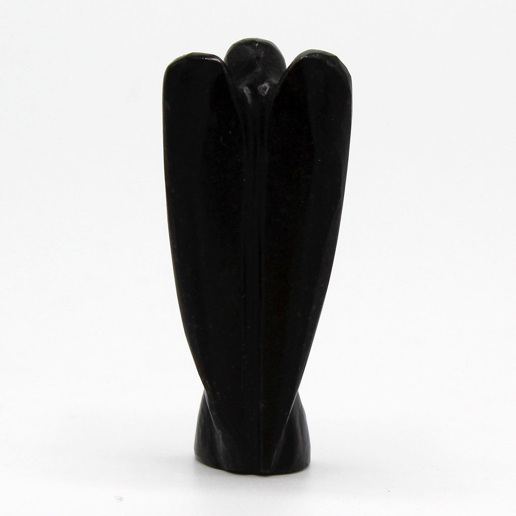 Ange en Agate Noire Sculpté à la Main