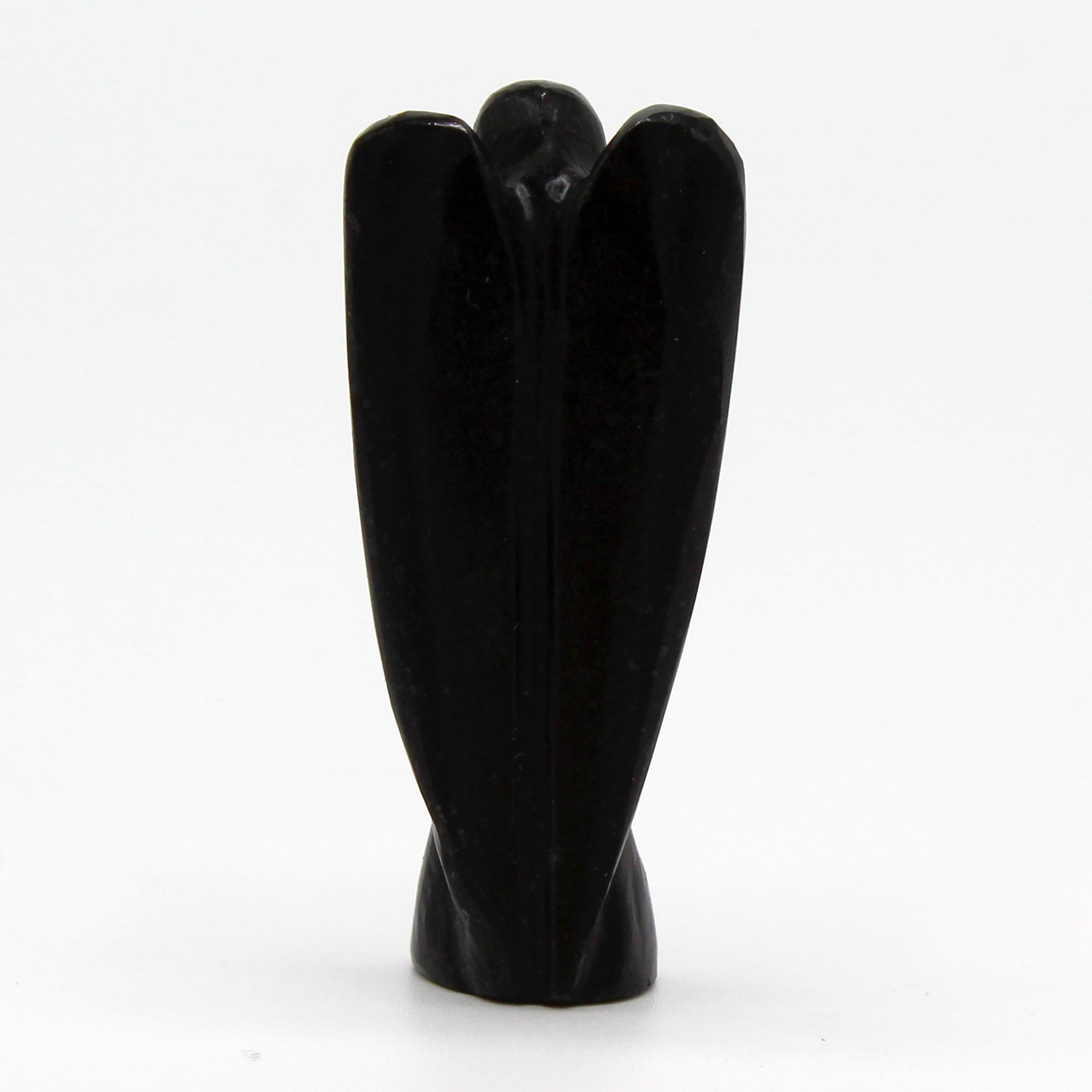 Ange en Agate Noire Sculpté à la Main