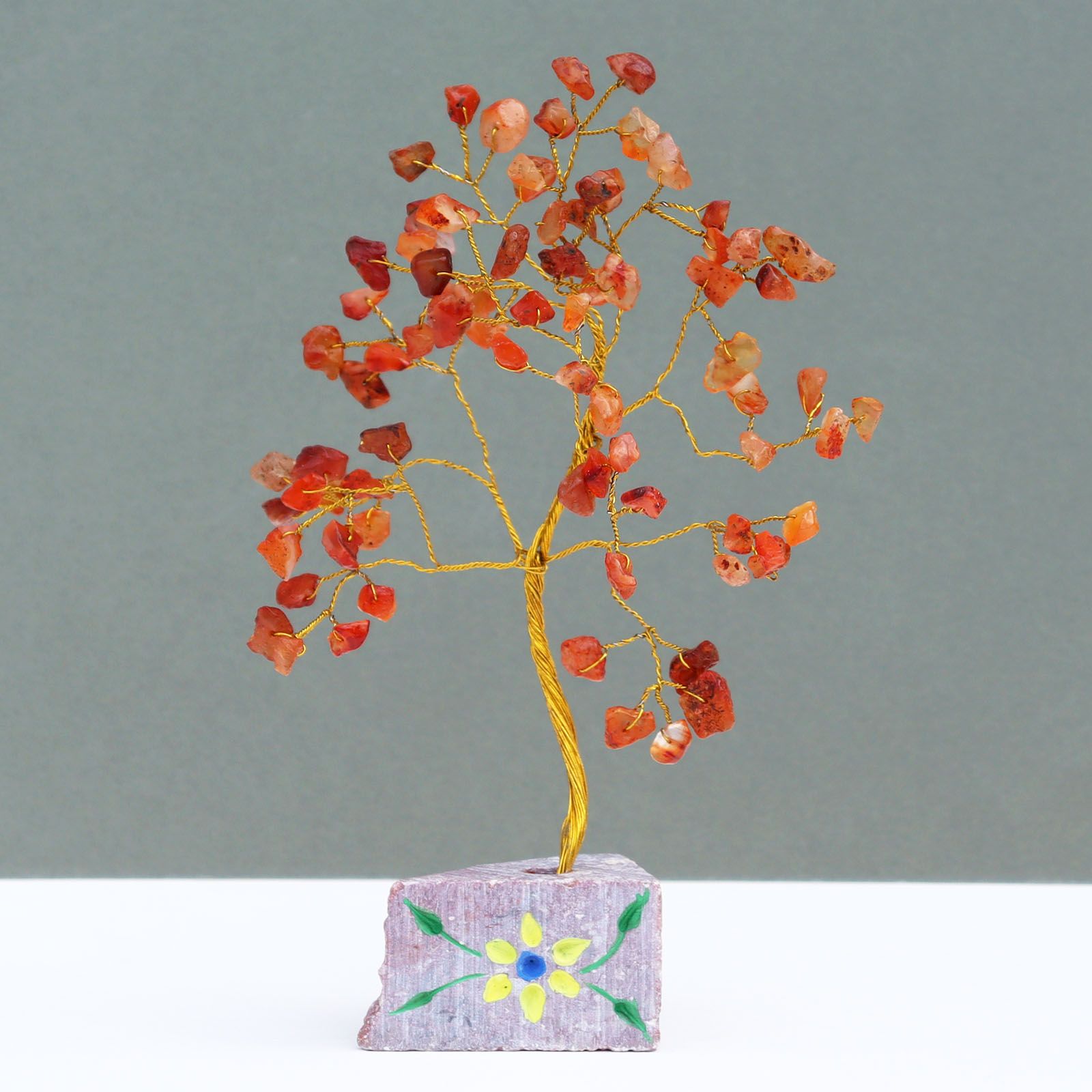 Arbre de Gemmes Indien – Cornaline – 80 Pierres