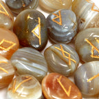Runes Indiennes en Pochette – Agate Rubanée